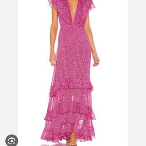 Malibu Maxi Dress in Pink Print
